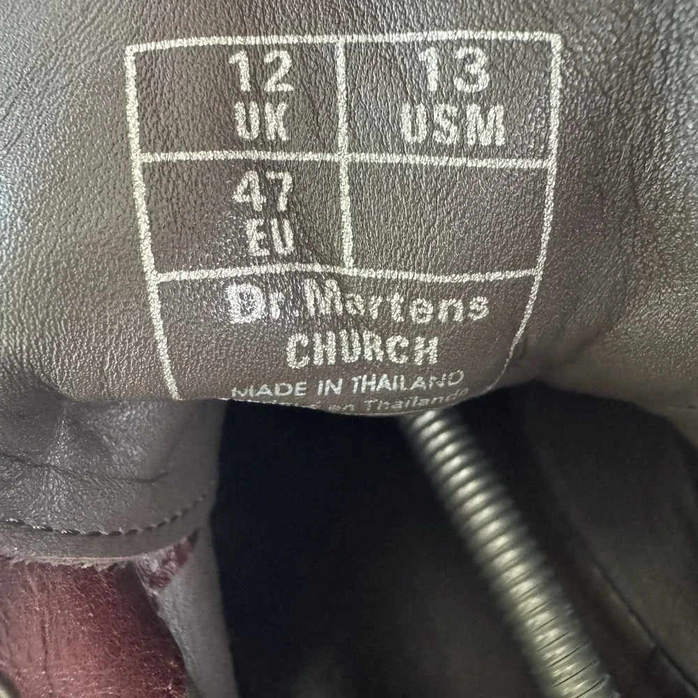 Dr. Doc‎ Martens Church Monkey Boots Men's 13 Brown Leather Suede